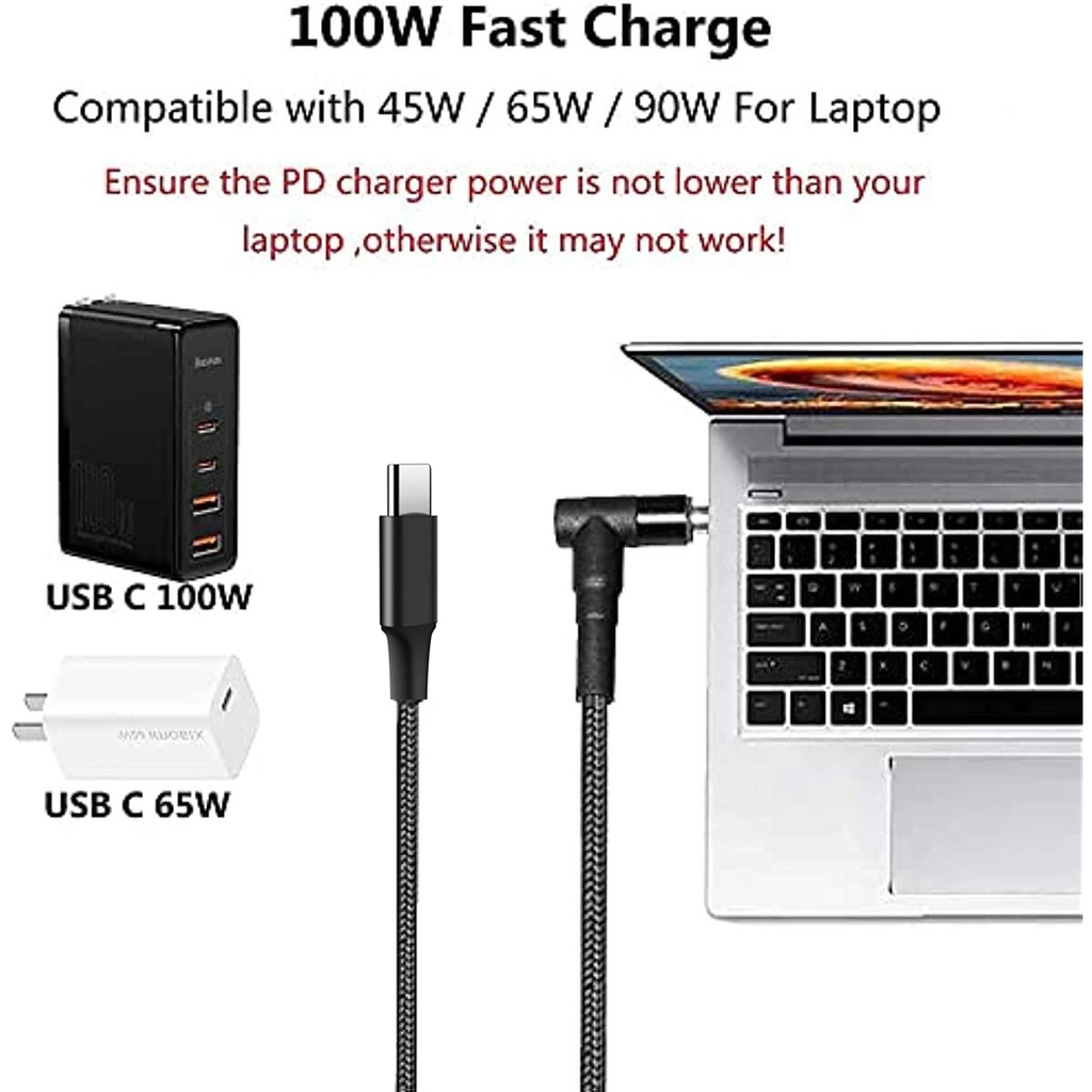 100W Type C to 5.5x2.5mm Male  - огляд і ціна Cable Lock Laptop