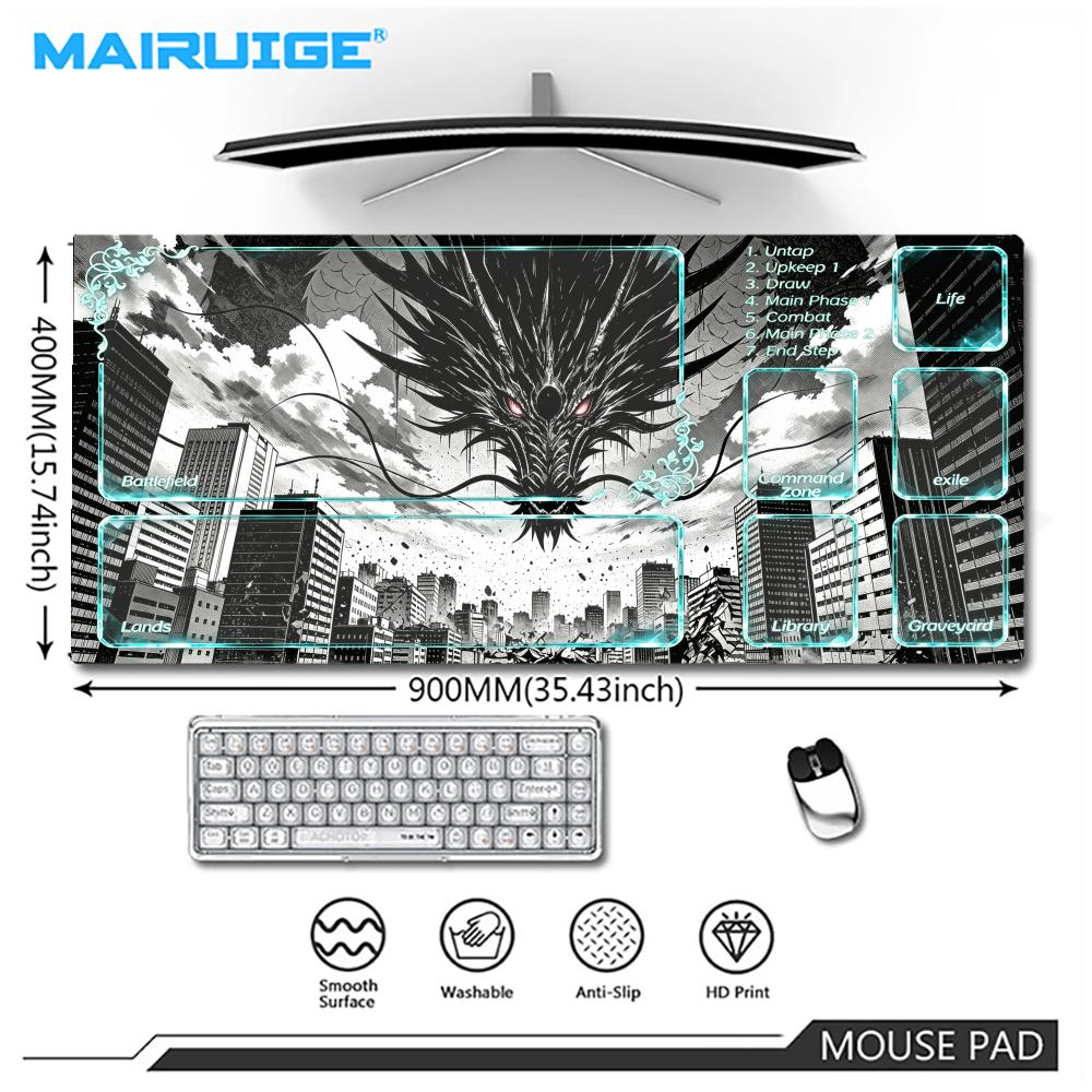 City dark beast playmat cyan t - огляд і ціна Office Tech Desk