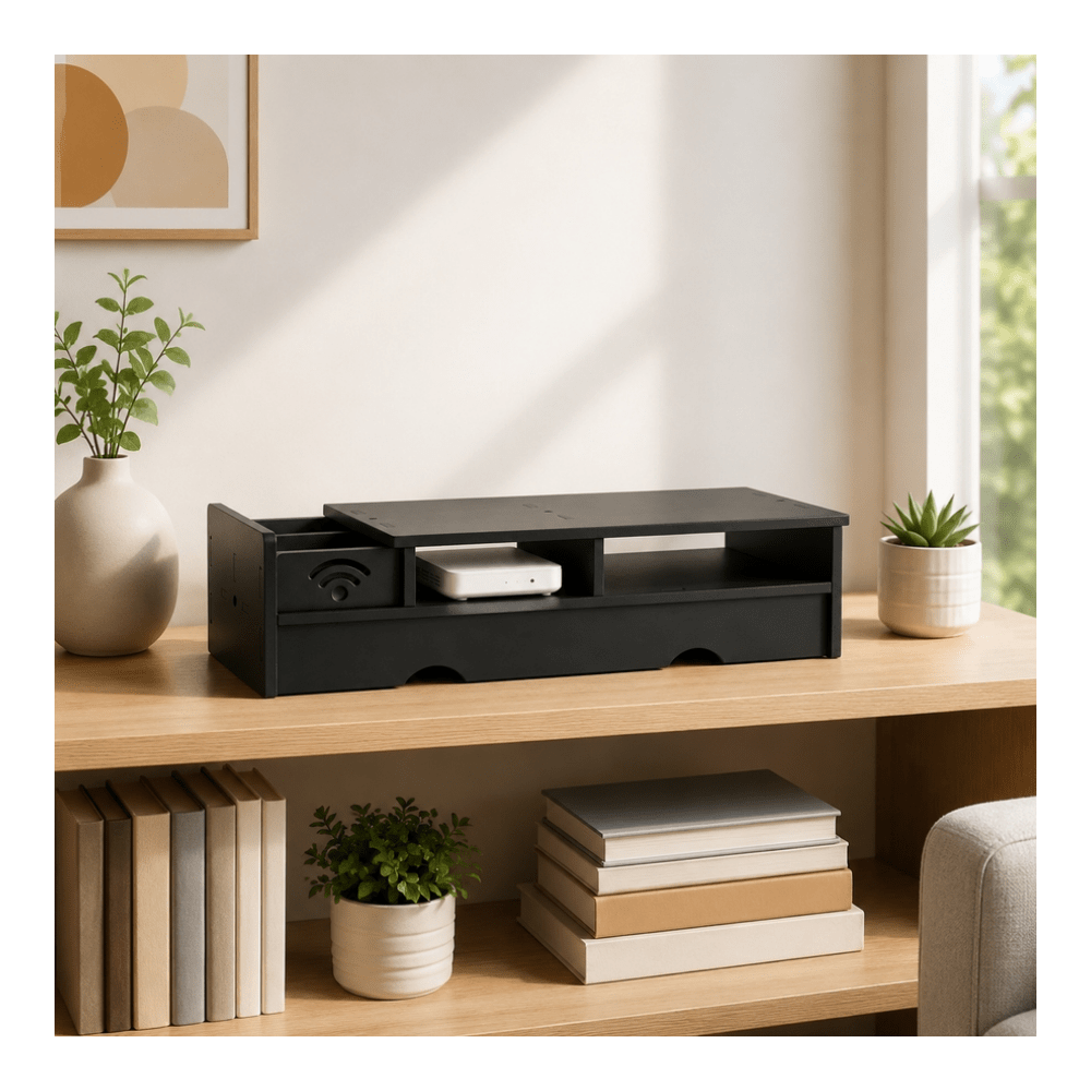 Black Matte WiFi Router Storag - огляд і ціна Office Tech Desk