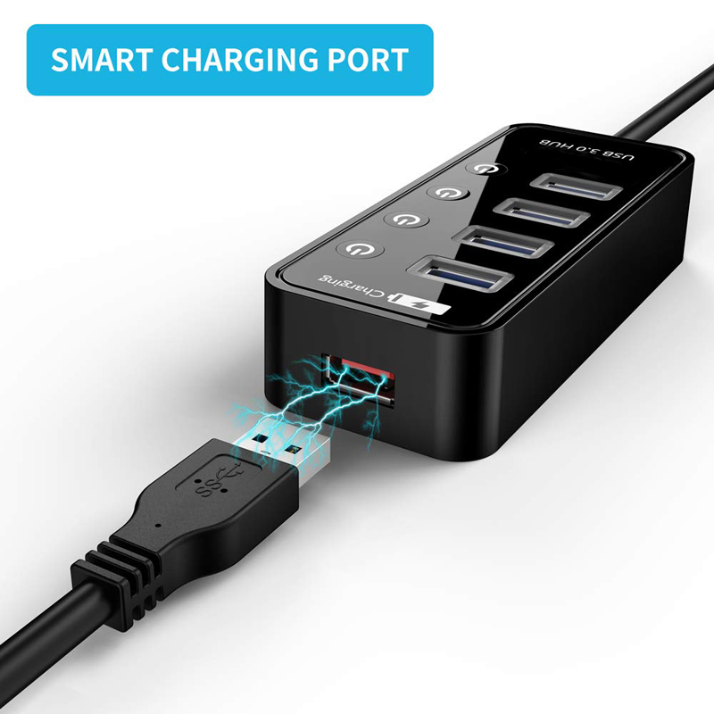 USB HUB 3.0 4 7 Port Smart Pho - огляд і ціна Cable Lock Laptop