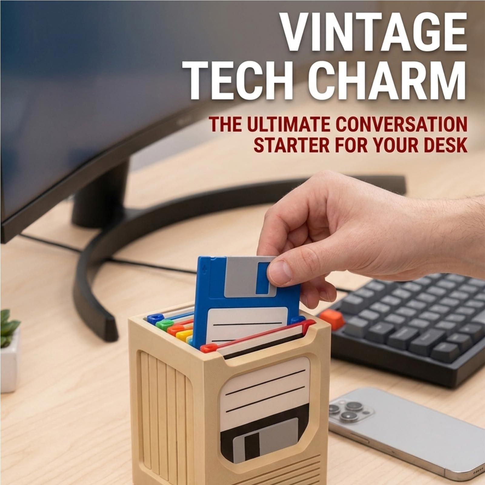 Retro Tech Coaster Holder Set  - огляд і ціна Office Tech Desk